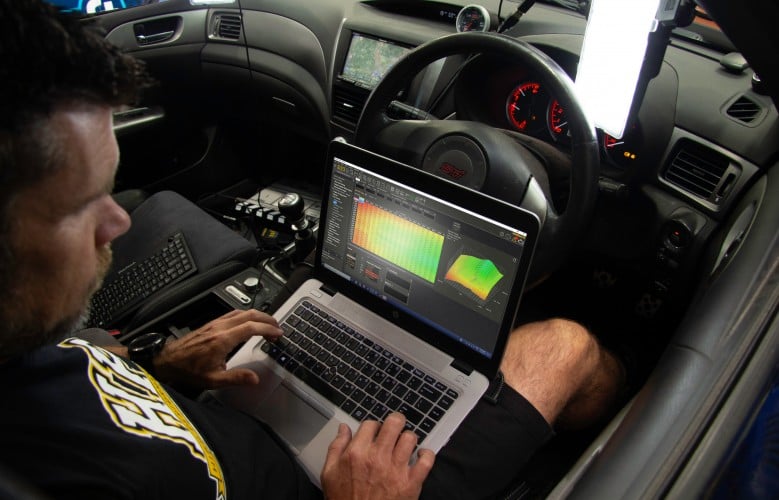 tuning a haltech ecu with a laptop