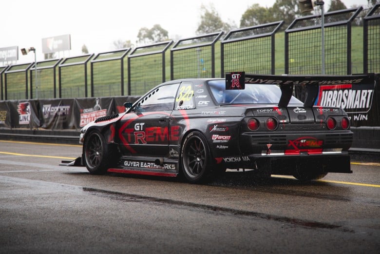 Xtreme GTR time attack car leaving the pit lane on track