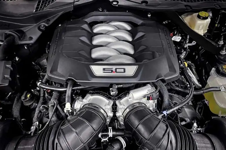 Ford Gen 4 Coyote 5.0L V8 engine with dual throttle bodies