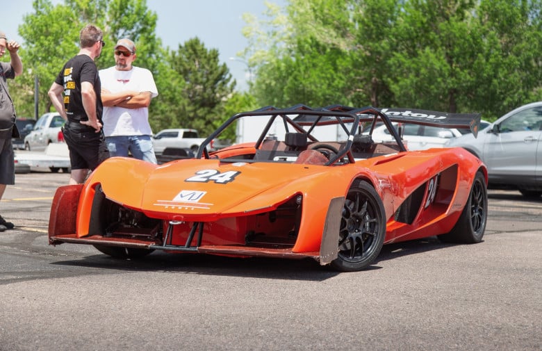 Modified Pikes Peak race car built for high-performance competition