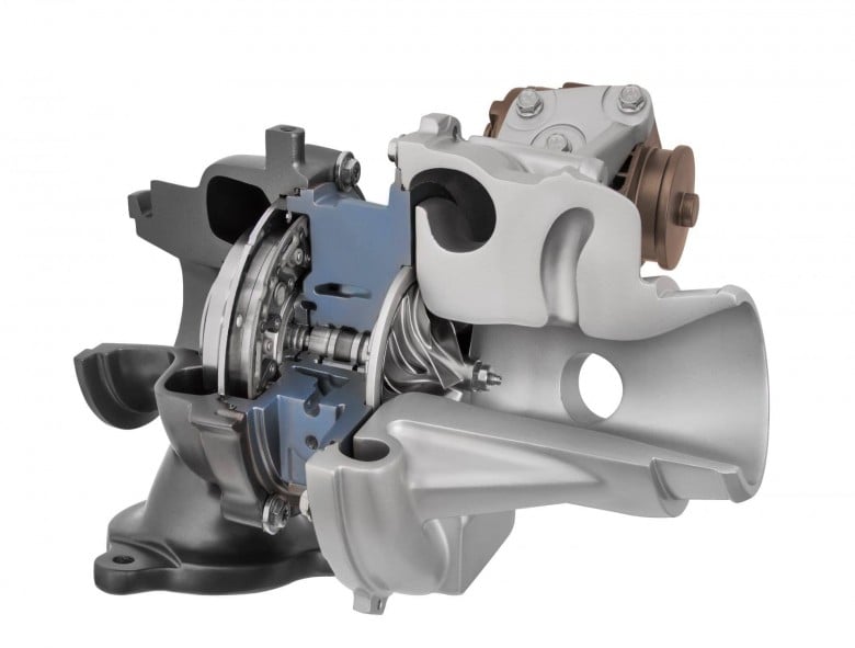 Garrett diesel GTD22 VNT turbocharger with ball bearing as used on Bosch EDC17 equipped vehicles