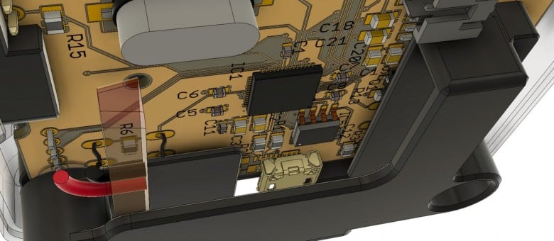 using fusion electronics for wiring harness design Screenshot of Autodesk Fusion Electronics being used to design a PCB schematic