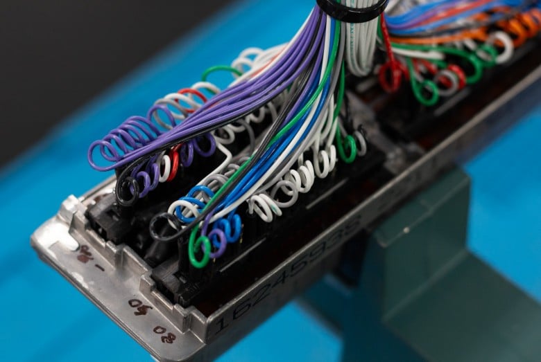 wiring service loops at connector wiring service loops at connector