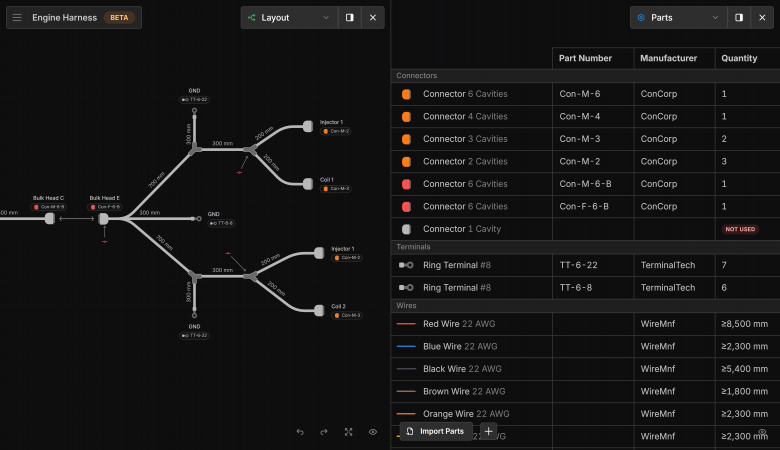 harness design software Wiring diagrams in harness.design software