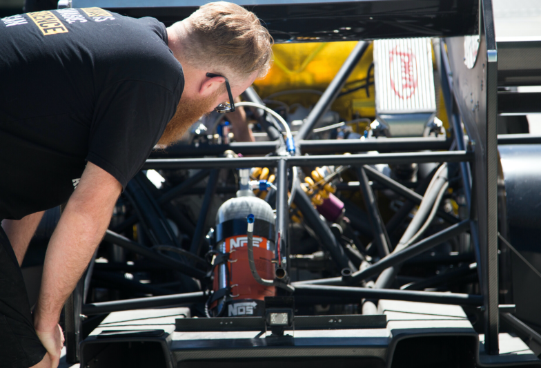 Nissan VR38 swap in a Ford Focus race car