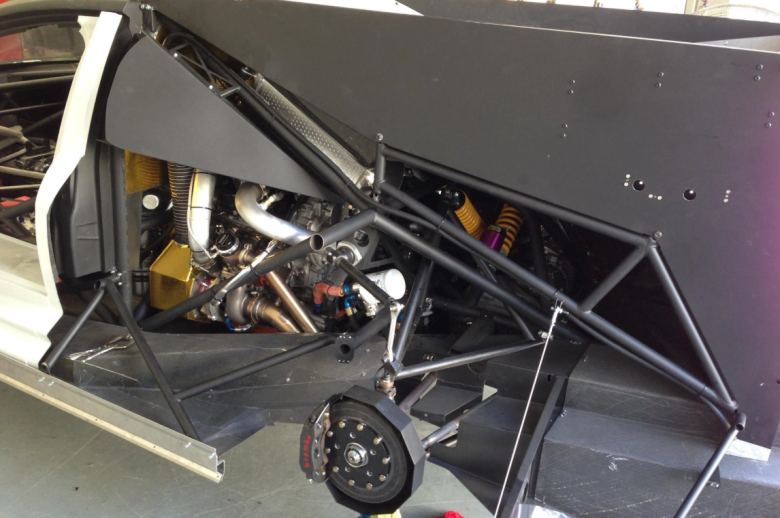 gp2 carbon brake package on a gravel spec hill climb car