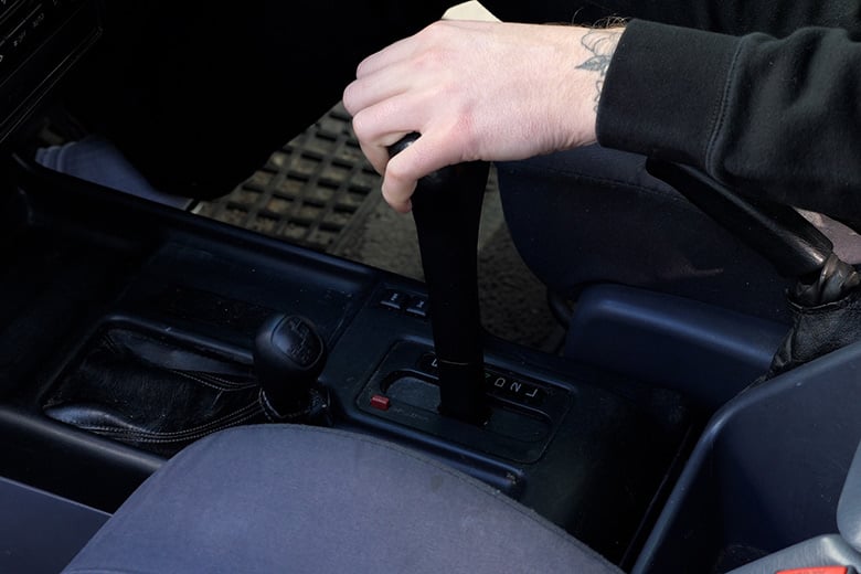 Selecting gears on an automatic transmission in a performance vehicle