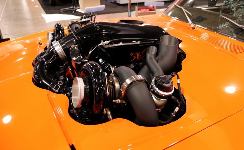 boost control system on a twin turbo V8 drag car