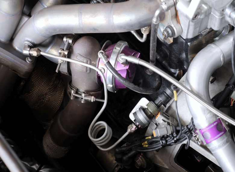 external waste gate mounted to exhaust manifold
