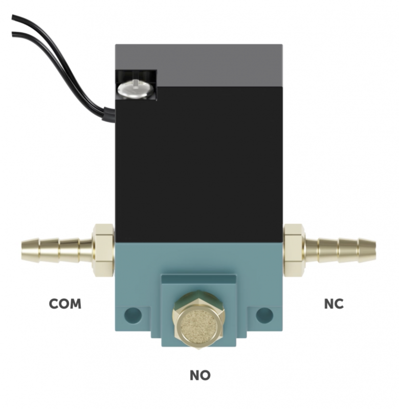 three port boost control solenoid plumbing diagram showing common normally open and normally closed ports