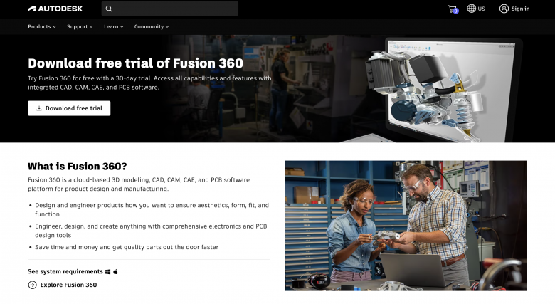 fusion360 free 2