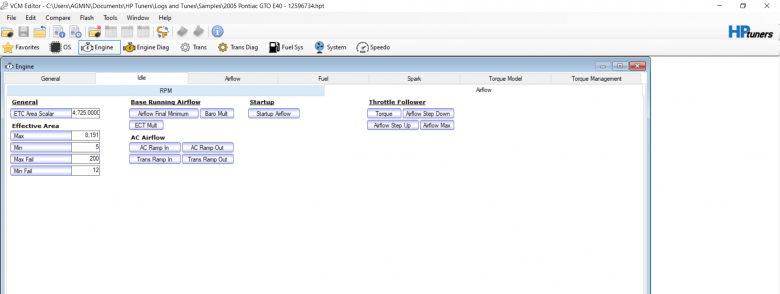 HPTuner Airflow