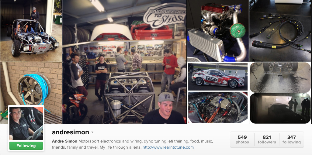 andresimon motorsport wiring instagram accounts