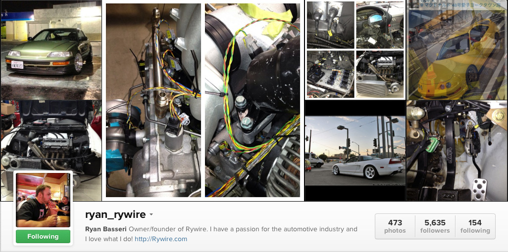 ryan rywire motorsport wiring instagram accounts
