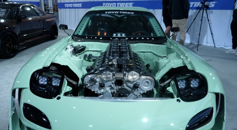 V12 Swapped 'Pistachio RX7' - Featured Image