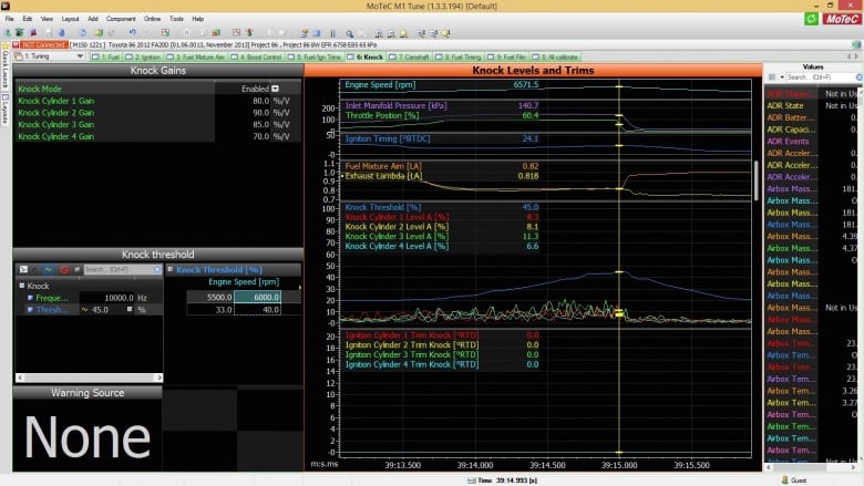 MoTeC m1 knock control ethanol e85 tuning